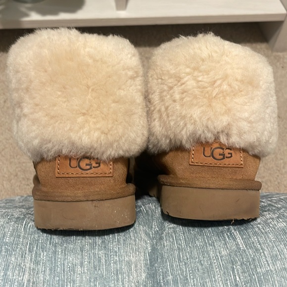 UGG shearling skin collar ankle boots women’s - Picture 4 of 4